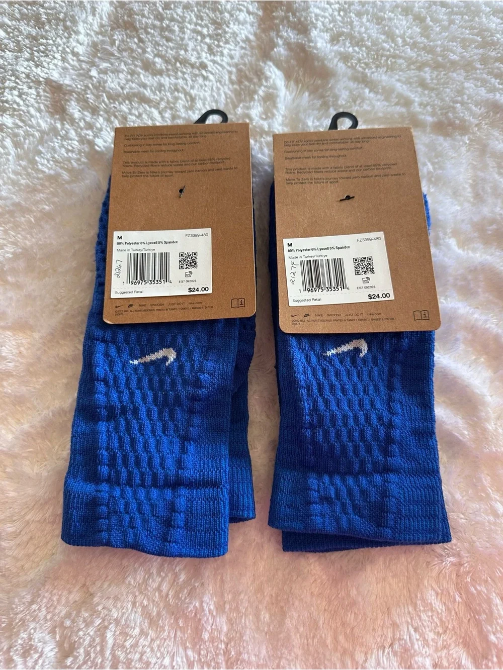 Blue Nike Unicorn Socks